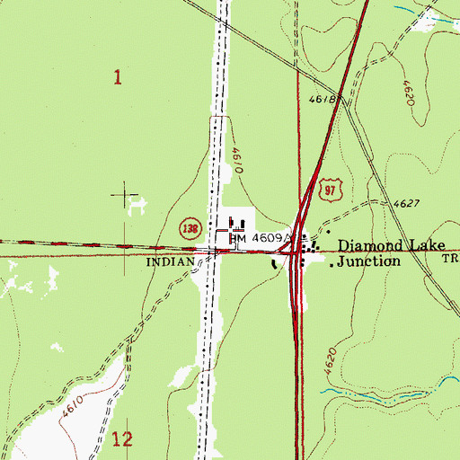 Topographic Map of Beaver Marsh Guard Station, OR