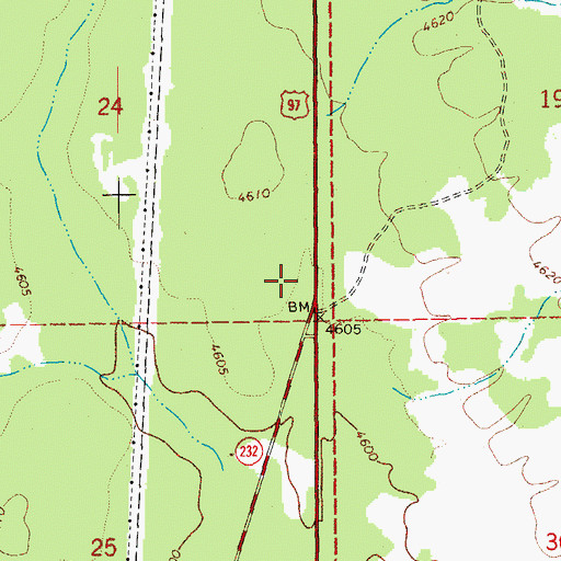 Topographic Map of Mazama Junction, OR