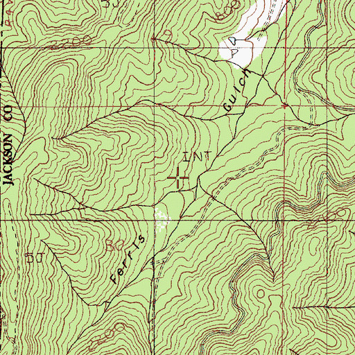 Topographic Map of China Gulch, OR