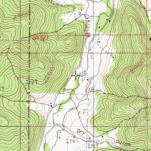 Topographic Map of Kinworthy Reservoir, OR