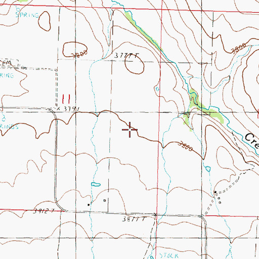 Topographic Map of Alder Brook, OR