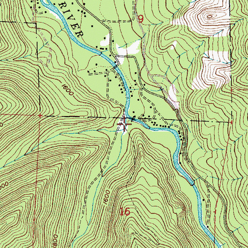Topographic Map of Little Cheney Creek, OR