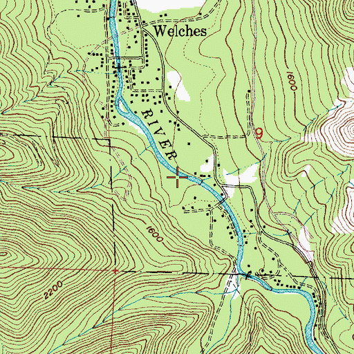 Topographic Map of Tawney (historical), OR