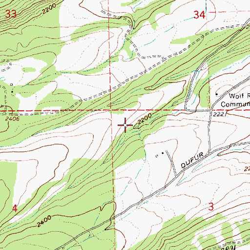 Topographic Map of Spring Gulch, OR