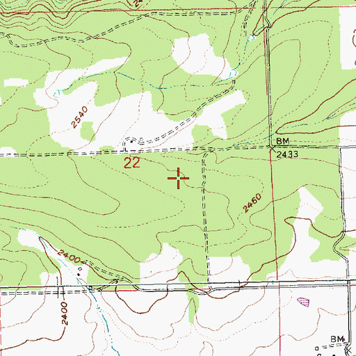 Topographic Map of Marvel Reservoir, OR