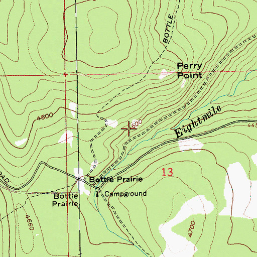 Topographic Map of Birdseye Spring, OR
