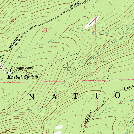 Topographic Map of Bascom Spring, OR