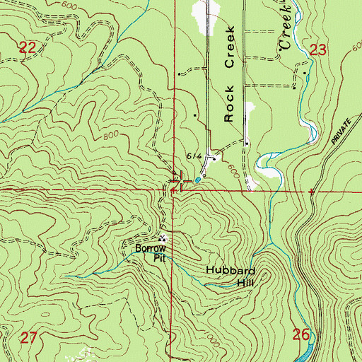 Topographic Map of Hidout Reservoir, OR