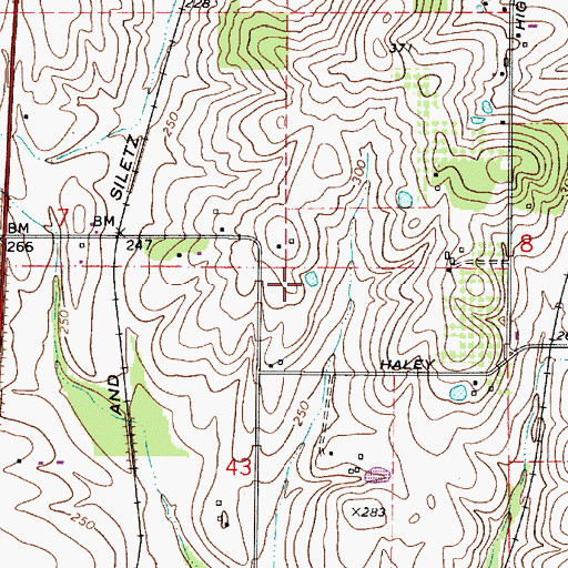 Topographic Map of Garrison Reservoir, OR