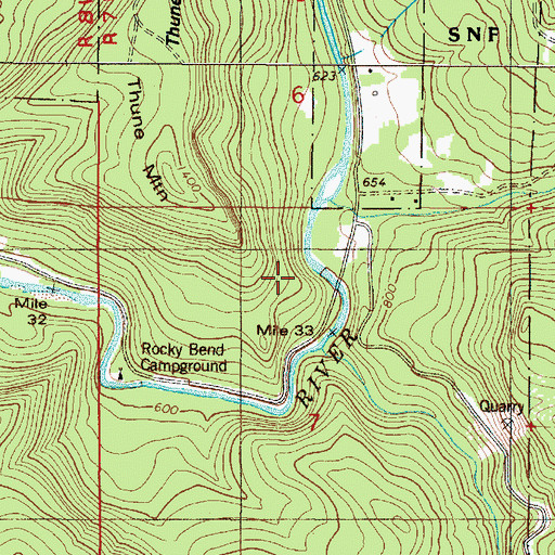 Topographic Map of Nenamusa Falls, OR