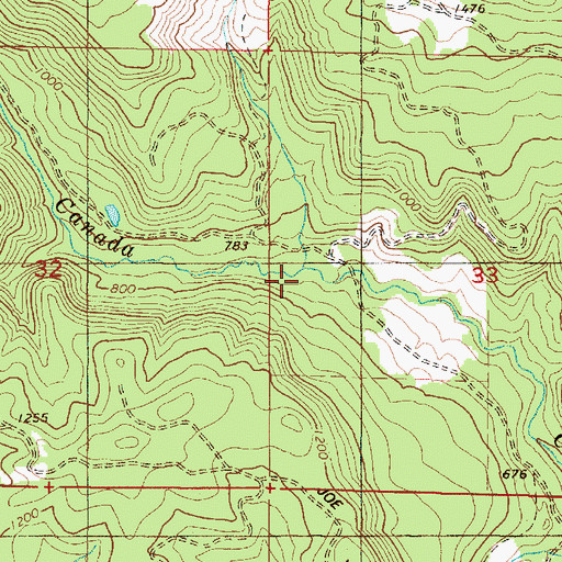 Topographic Map of Kennedy Creek, OR