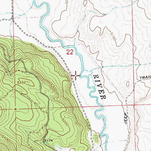 Topographic Map of Antelope Creek, OR