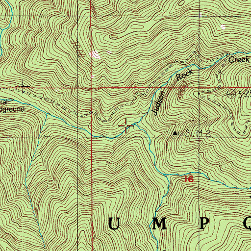 Topographic Map of Judson Rock Creek, OR