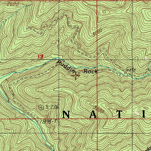 Topographic Map of Mattox Creek, OR