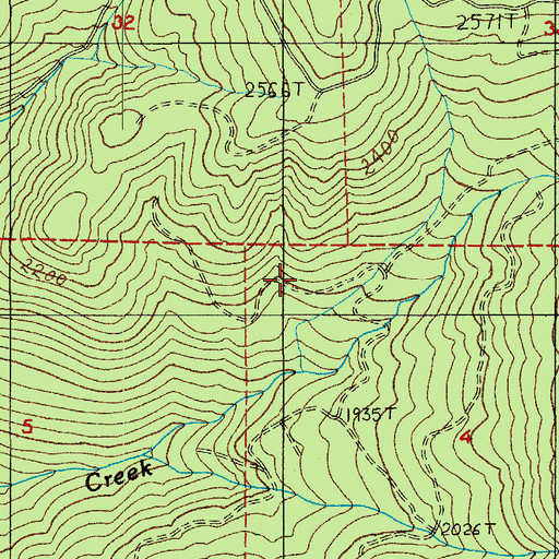 Topographic Map of Wildwood, OR