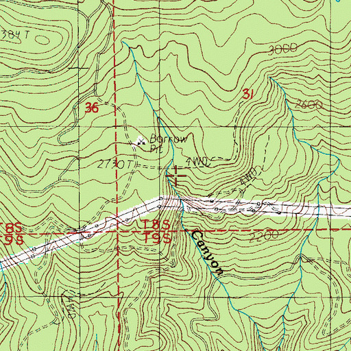 Topographic Map of Doodle Creek, OR