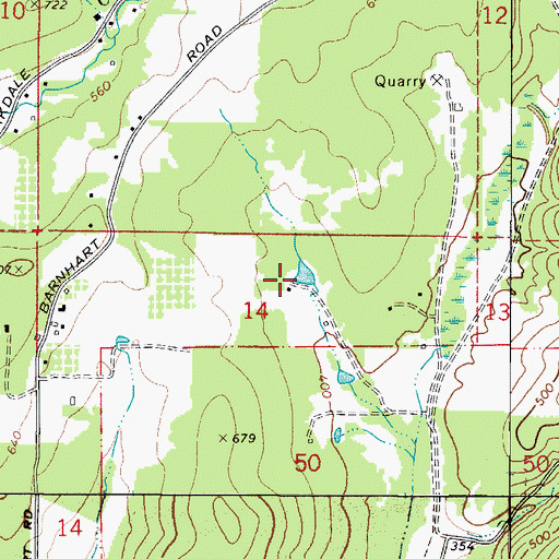 Topographic Map of Murray Reservoir, OR