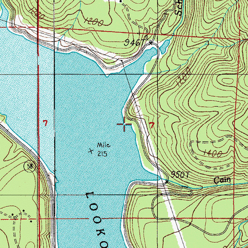 Topographic Map of Cabin Creek, OR