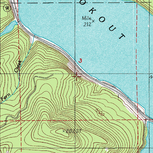 Topographic Map of Coon Creek, OR