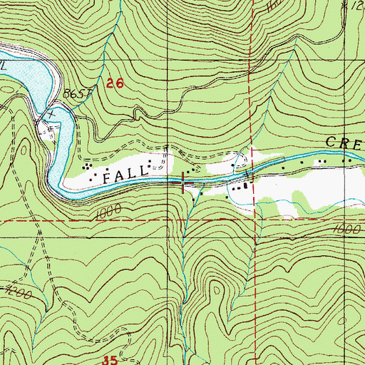 Topographic Map of Murphy Creek, OR