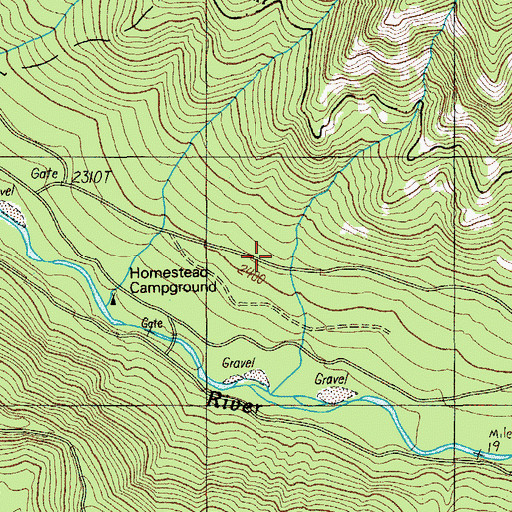Topographic Map of Station Creek, OR