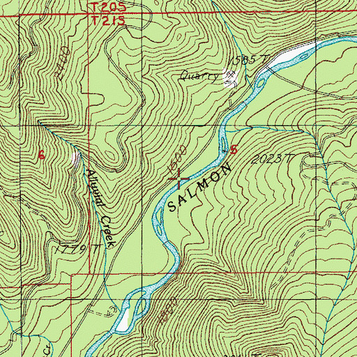 Topographic Map of Kalitan Creek, OR