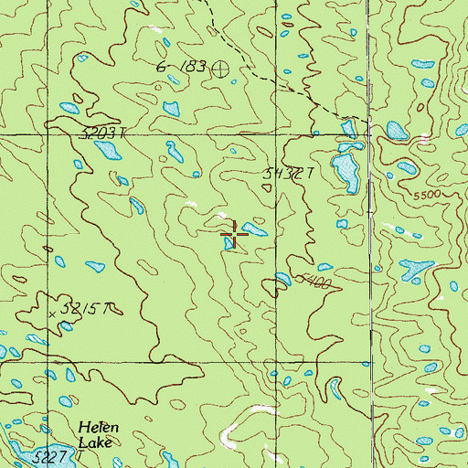 Topographic Map of Billy Lake, OR