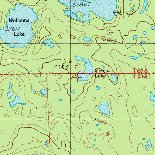 Topographic Map of Cervus Lake, OR