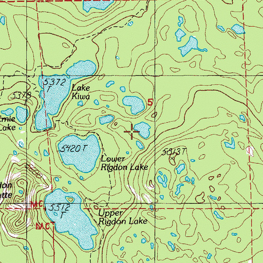 Topographic Map of Brittany Lake, OR