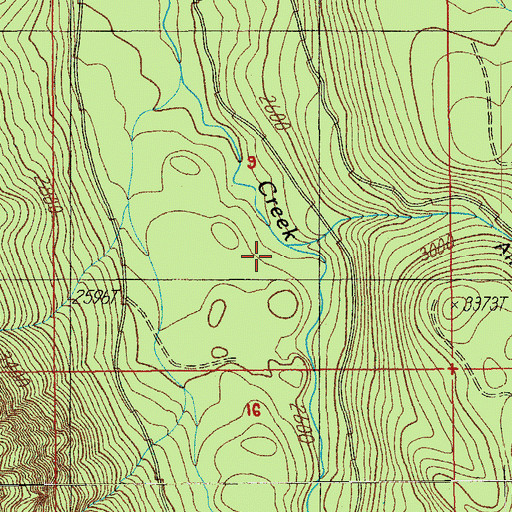 Topographic Map of Alice Creek, OR