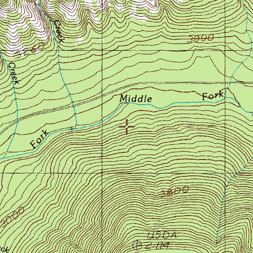 Topographic Map of Wapiti Creek, OR