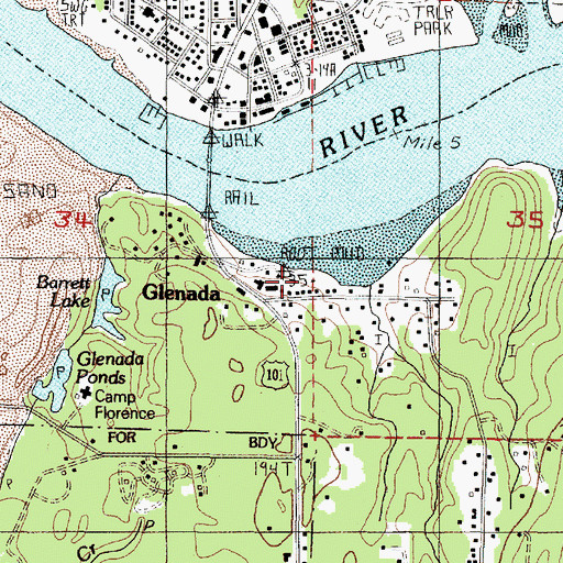 Topographic Map of Pier Point Spring, OR