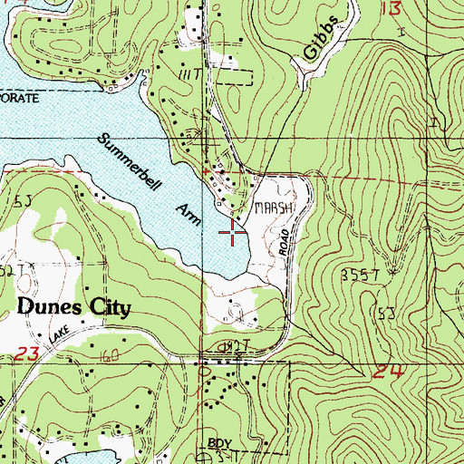 Topographic Map of Miller Creek, OR