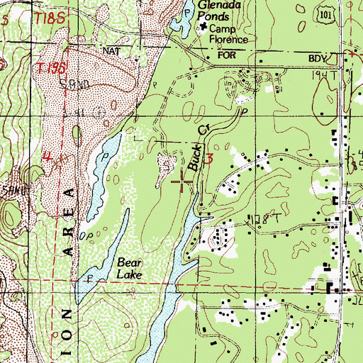 Topographic Map of Buck Creek, OR