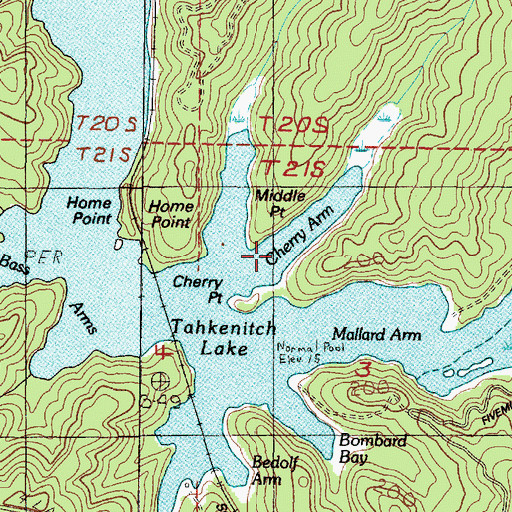 Topographic Map of Cherry Arm, OR