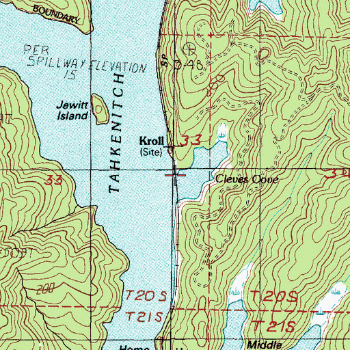 Topographic Map of Cleves Cove, OR
