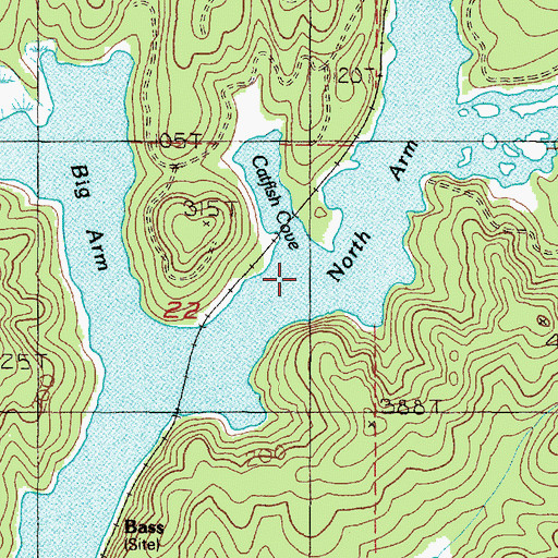 Topographic Map of North Arm, OR