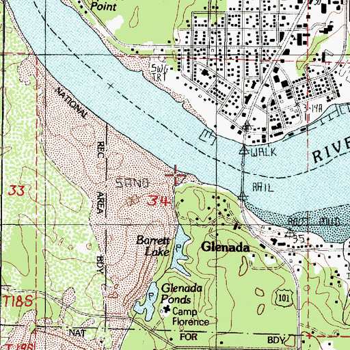 Topographic Map of Flint Creek, OR