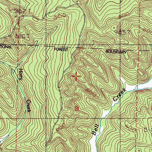 Topographic Map of Booth Ridge, OR