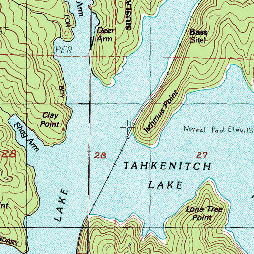 Topographic Map of Isthmus Point, OR