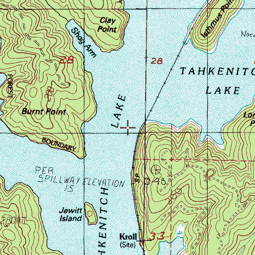 Topographic Map of Spring Point, OR