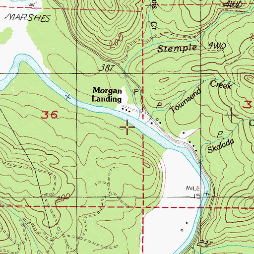 Topographic Map of Townsend Creek, OR