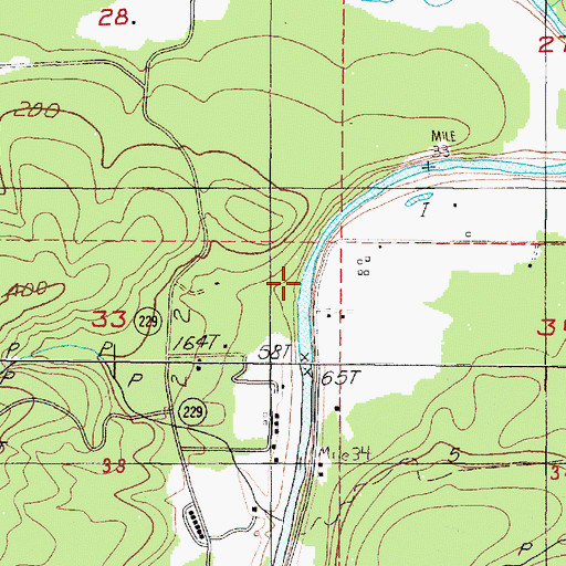 Topographic Map of Grave Creek, OR