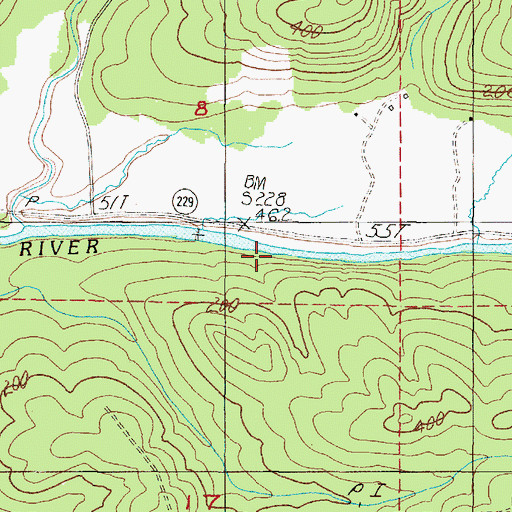 Topographic Map of Dry Creek, OR