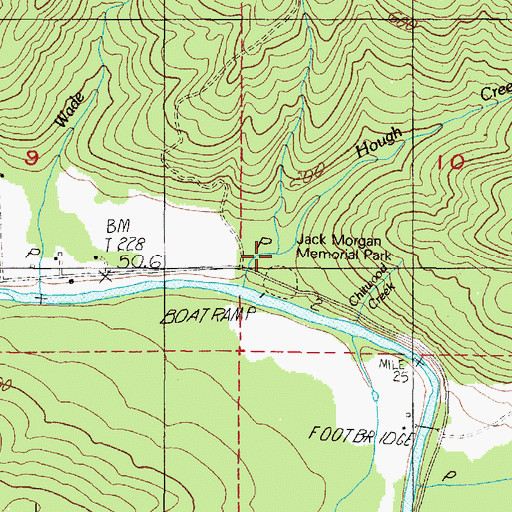 Topographic Map of Jack Morgan County Park, OR