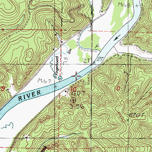 Topographic Map of Fingerboard Slough Creek, OR