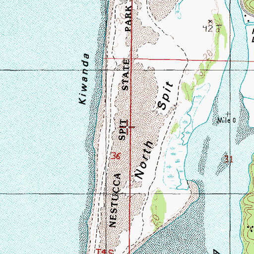 Topographic Map of Bob Straub State Park, OR