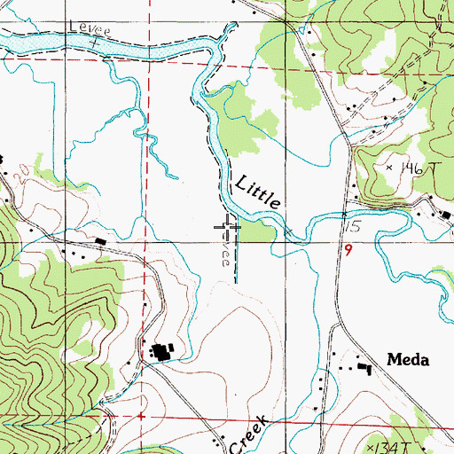 Topographic Map of Bower Creek, OR