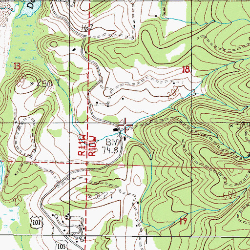 Topographic Map of Jensen Springs, OR