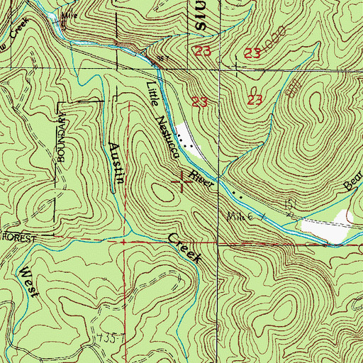 Topographic Map of Fox Creek, OR